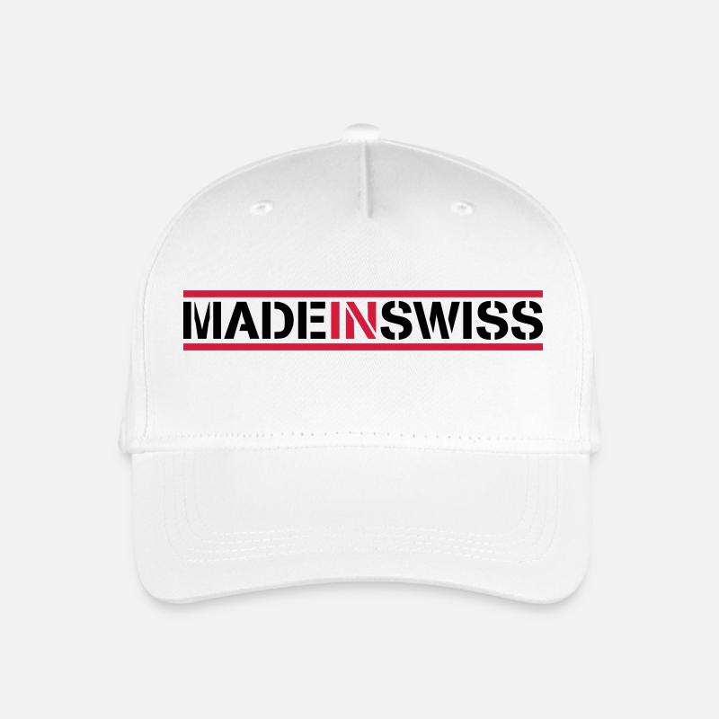 Made In Swiss Logo Design - Kinder Bio Basecap - Weiß