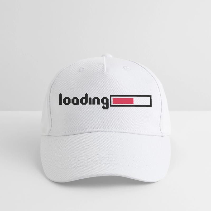 loading 8 bit pixel retro old games computer load Organic Kids’ Baseball Cap