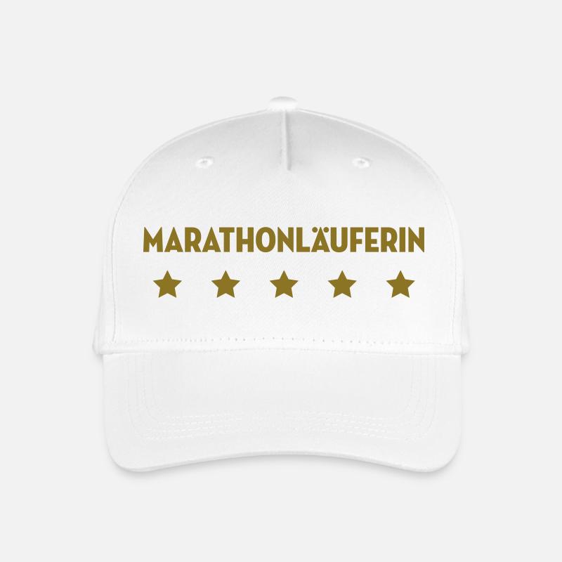 Marathonläufer Marathonläuferin Laufen Läufer - Kinder Bio Basecap - Weiß