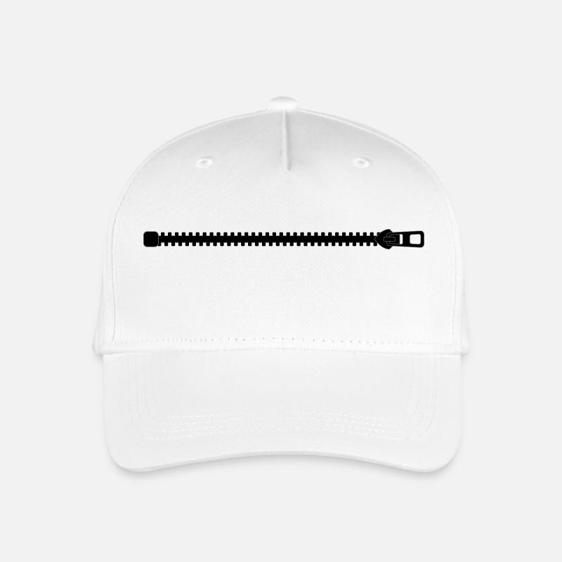 Reißverschluss - Kinder Bio Basecap - Weiß