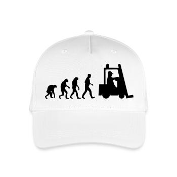 chariot élévateur - Casquette de baseball bio Enfant - blanc - Devant