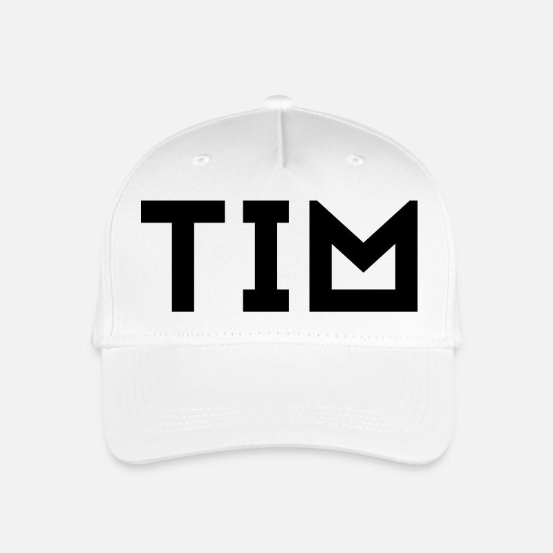 First name Tim - Organic Kids’ Baseball Cap - white