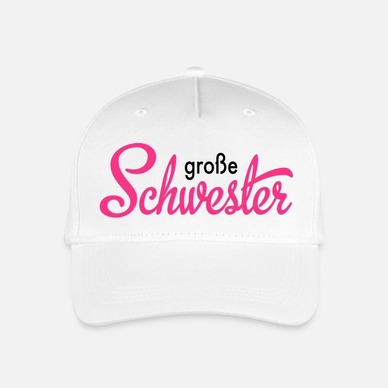 große Schwester - Kinder Bio Basecap - Weiß