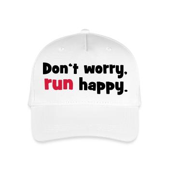 run - Organic Kids’ Baseball Cap - white - Front