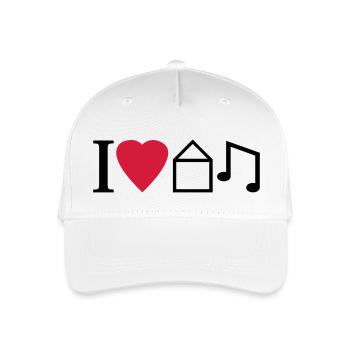 I Love House Music - Organic Kids’ Baseball Cap - white - Front