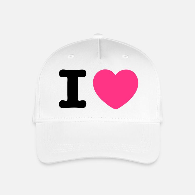 i heart herz - Kinder Bio Basecap - Weiß
