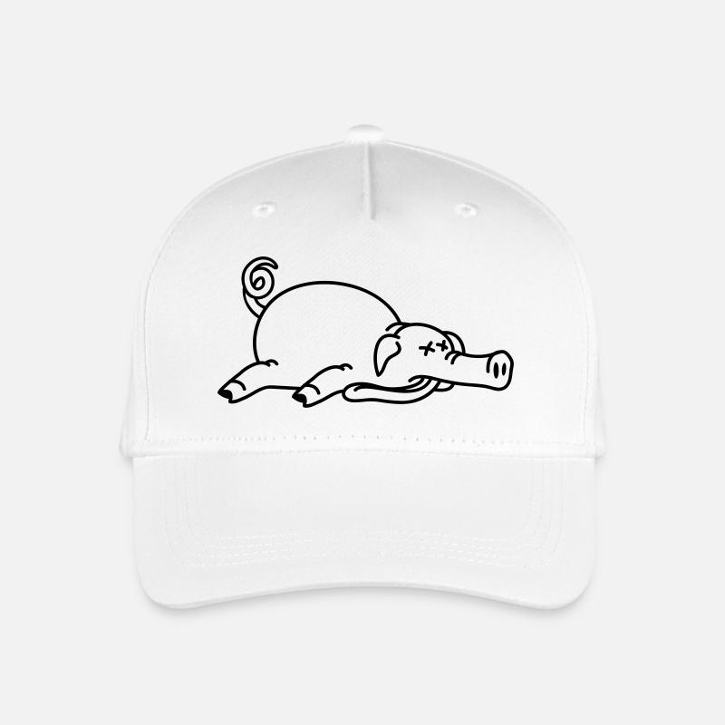 Totes Schwein am Boden - Kinder Bio Basecap - Weiß