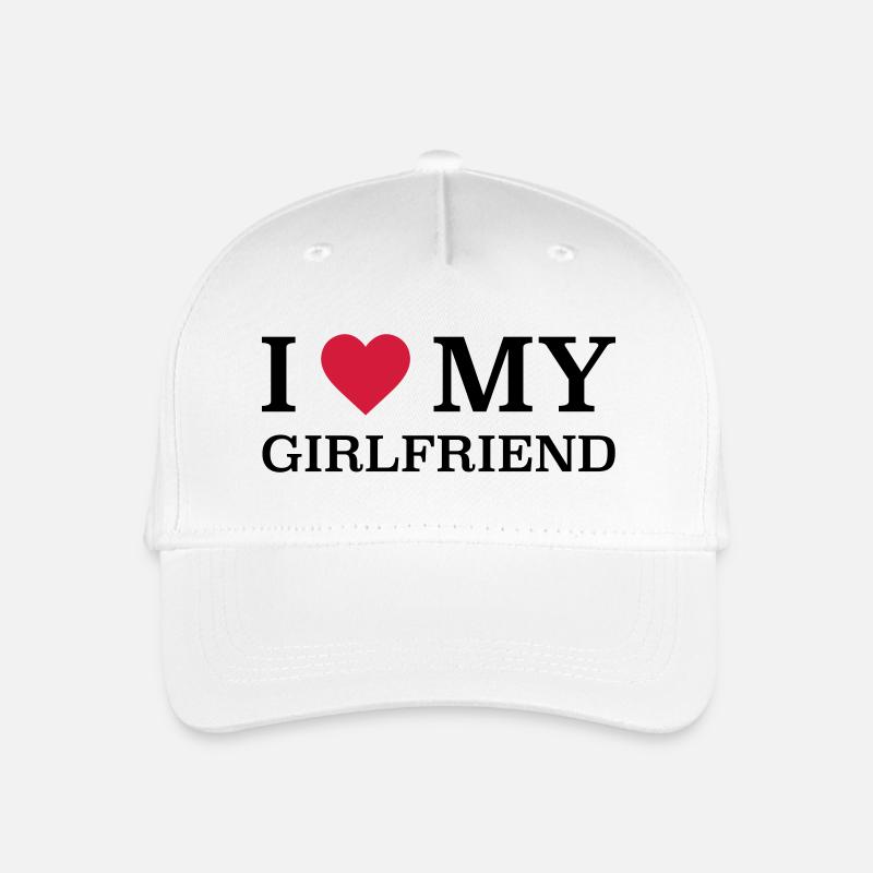I love my Girlfriend - Kinder Bio Basecap - Weiß
