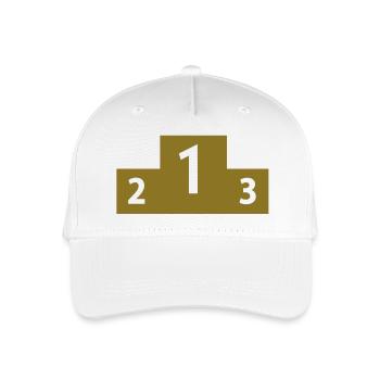 Sieger Podest - Kinder Bio Basecap - Weiß - Vorne