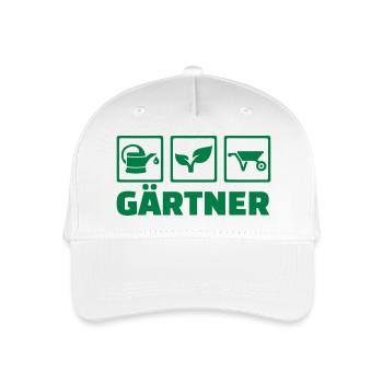 Gärtner - Kinder Bio Basecap - Weiß - Vorne