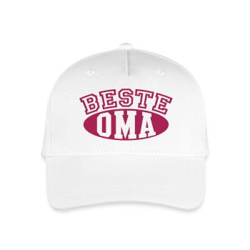 beste oma oldschool - Organic Kids’ Baseball Cap - white - Front