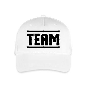 team - Organic Kids’ Baseball Cap - white - Front
