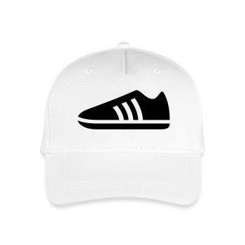 Ein blauer Sportschuh - Kinder Bio Basecap - Weiß - Vorne