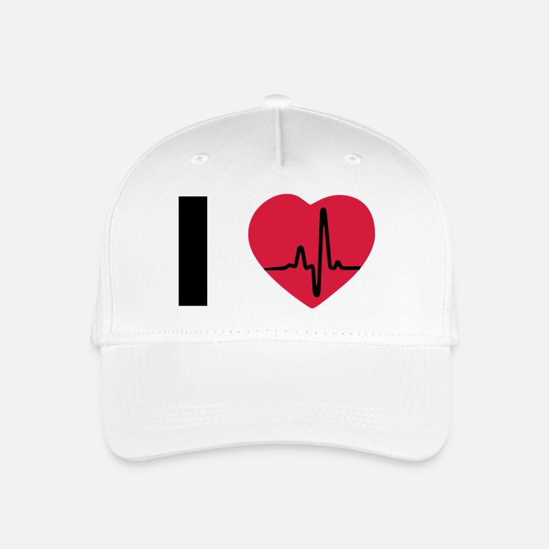 I Love - I heart - Kinder Bio Basecap - Weiß
