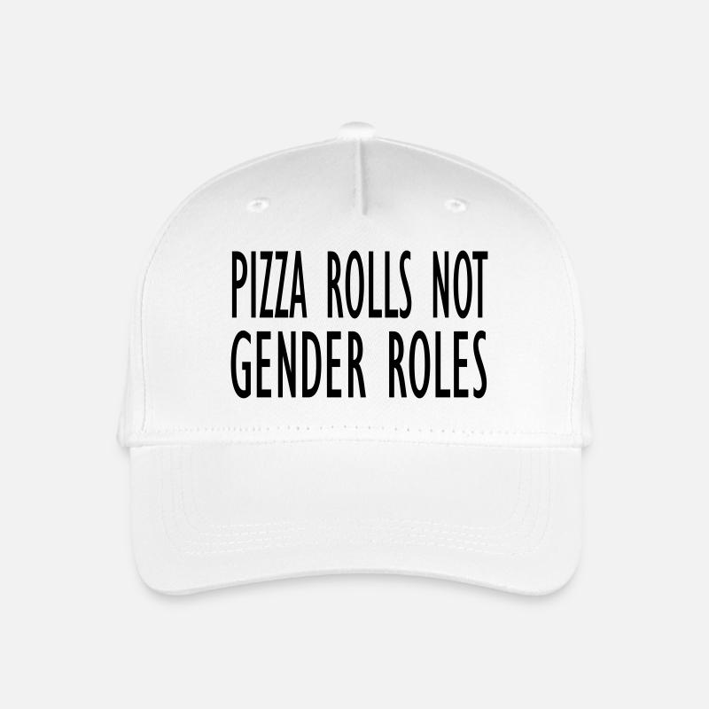 Pizza Rollen nicht Geschlechterrollen - Kinder Bio Basecap - Weiß