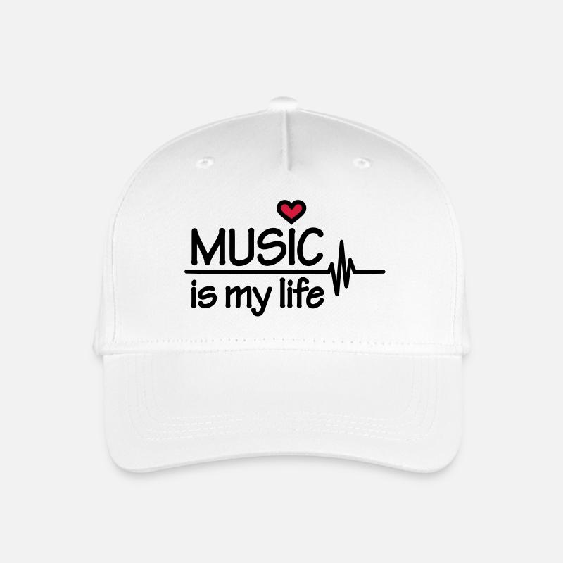 Music is my life - Kinder Bio Basecap - Weiß