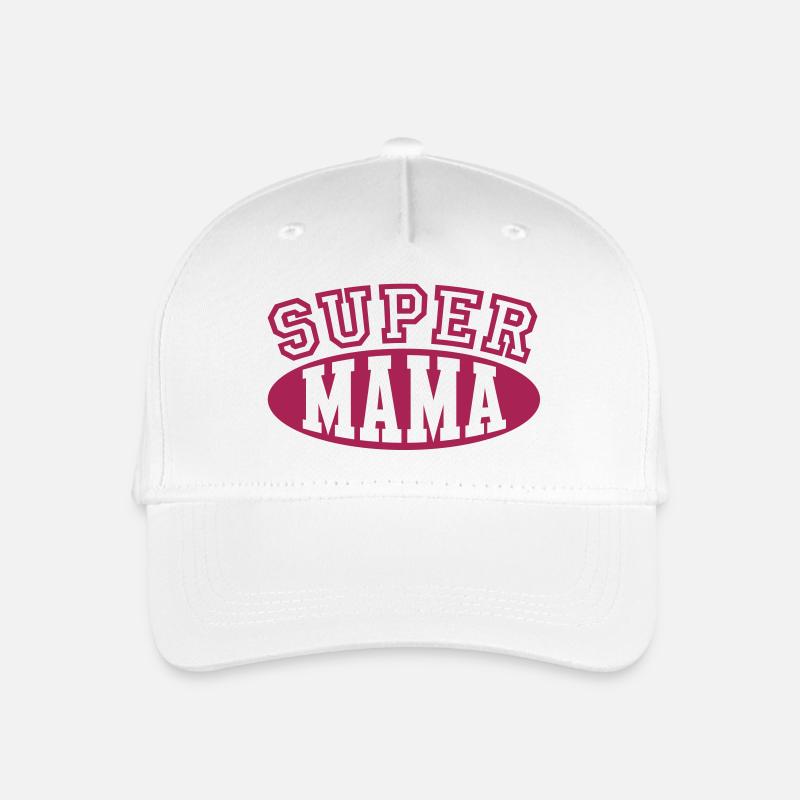 Super Mama - Kinder Bio Basecap - Weiß
