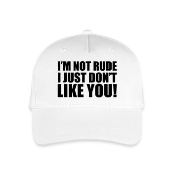 I'm Not Rude - Organic Kids’ Baseball Cap - white - Front