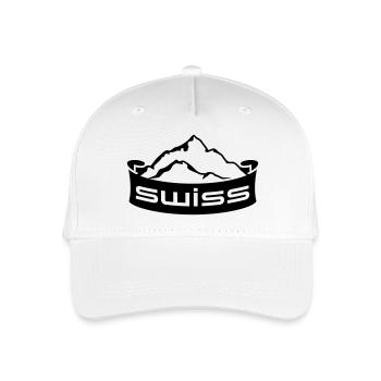 Swiss Mountain Banner Logo - Casquette de baseball bio Enfant - blanc - Devant