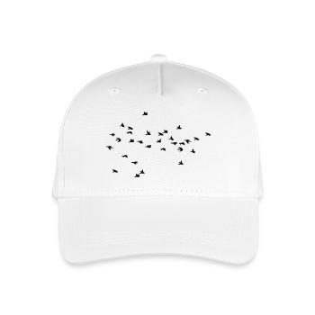 Flying Birds / Fliegende Vögel - Kinder Bio Basecap - Weiß - Vorne