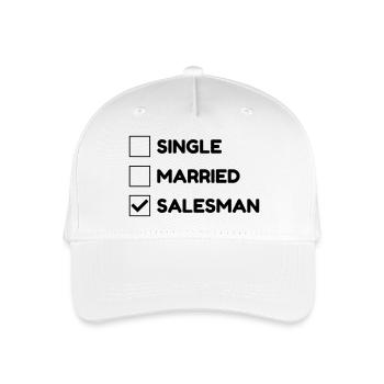 commercial / vente / vendeur / vendeuse - Casquette de baseball bio Enfant - blanc - Devant