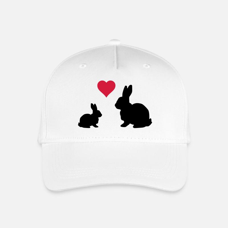 Mama Kind Hase - Kinder Bio Basecap - Weiß