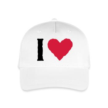 I love ... - Kinder Bio Basecap - Weiß - Vorne