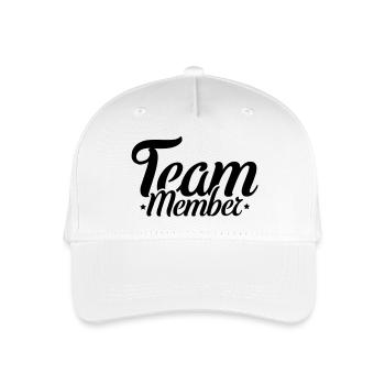 Team member - Organic Kids’ Baseball Cap - white - Front