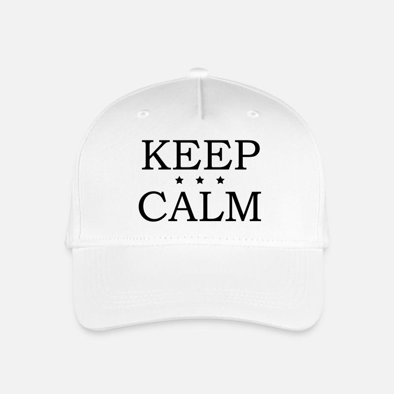 Keep Calm - Kinder Bio Basecap - Weiß