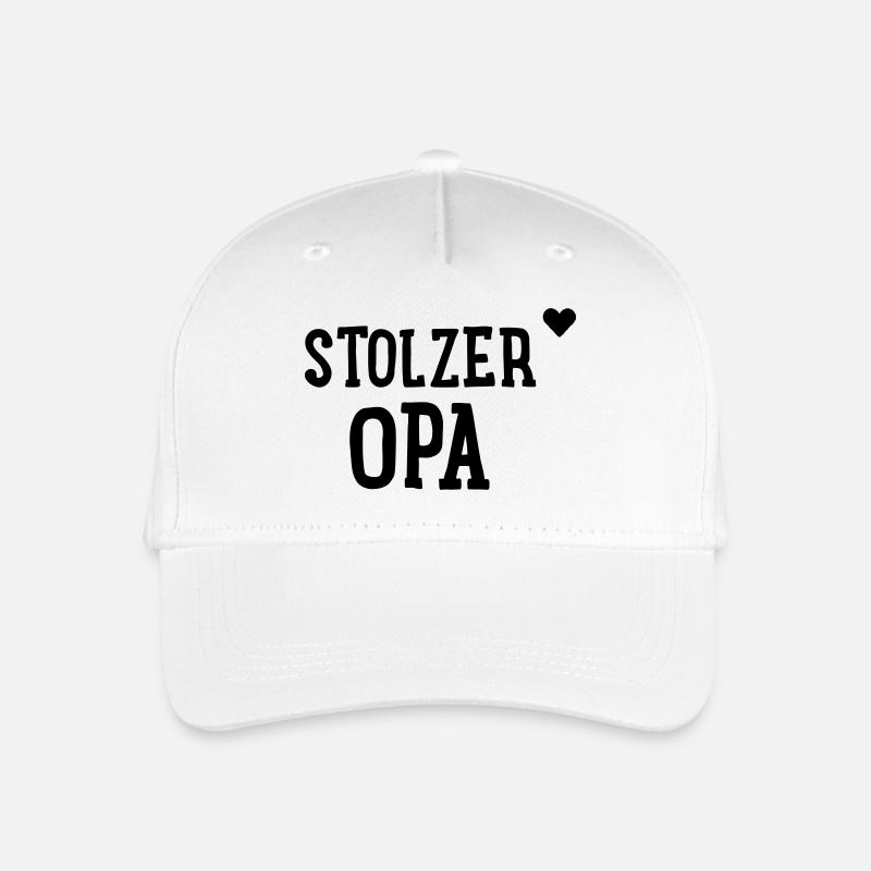 Stolzer Opa - Kinder Bio Basecap - Weiß