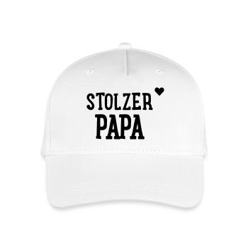 Stolzer Papa - Kinder Bio Basecap - Weiß - Vorne