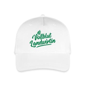landwirtin vollblut farmerin - Kinder Bio Basecap - Weiß - Vorne