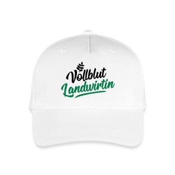 landwirtin vollblut design - Kinder Bio Basecap - Weiß - Vorne