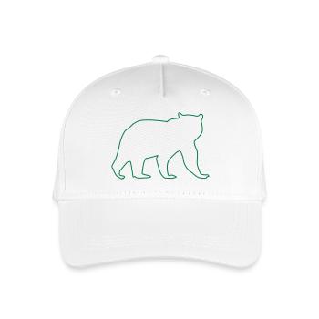 Bear - Organic Kids’ Baseball Cap - white - Front