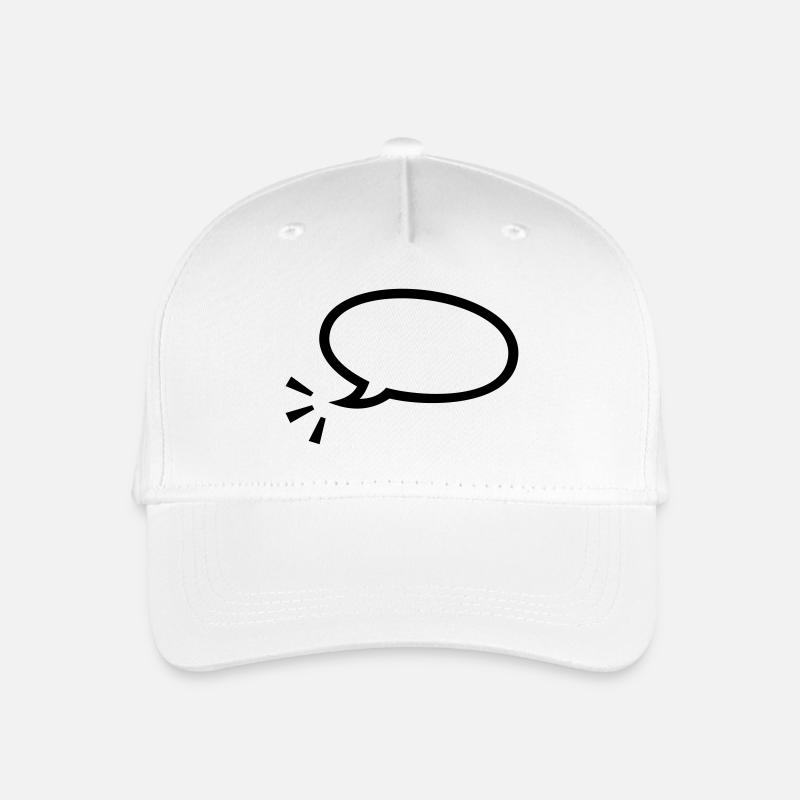 Sprechblase / speach bubble (1c) - Kinder Bio Basecap - Weiß