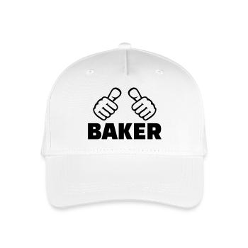 Bäcker - Kinder Bio Basecap - Weiß - Vorne