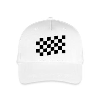 Checkered flag - Organic Kids’ Baseball Cap - white - Front