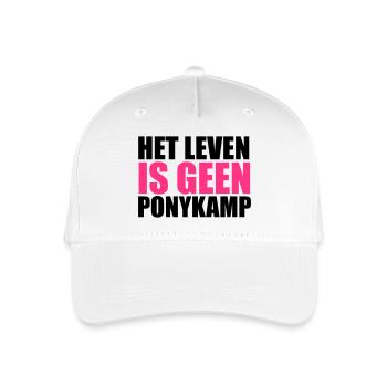 Het Leven is geen Ponykamp - Kinder Bio Basecap - Weiß - Vorne