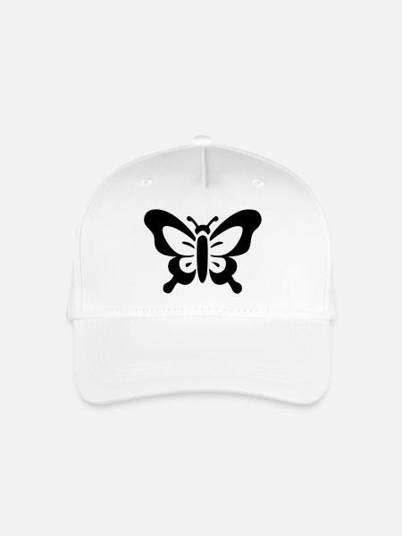 Schmetterling - Kinder Bio Basecap - Weiß