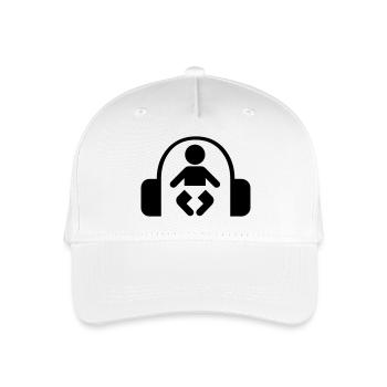 baby headphone music - Kinder Bio Basecap - Weiß - Vorne
