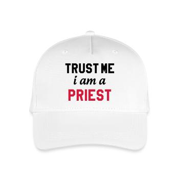 Priest Priester Prêtre Religion Cross Croix God - Organic Kids’ Baseball Cap - white - Front
