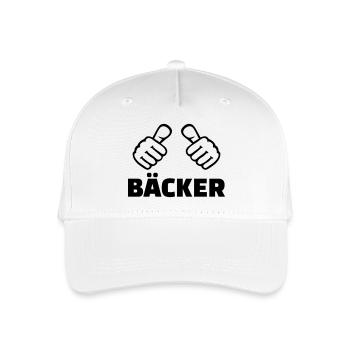 Bäcker - Kinder Bio Basecap - Weiß - Vorne