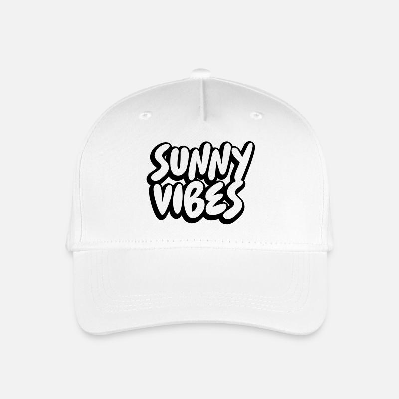 SUNNY VIBES - Organic Kids’ Baseball Cap - white