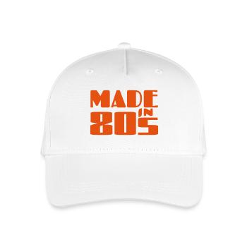 Made in 80s - Organic Kids’ Baseball Cap - white - Front