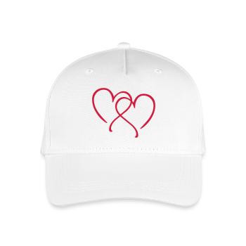 HERZ - Kinder Bio Basecap - Weiß - Vorne