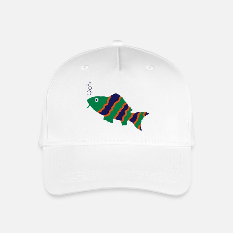 fisch - Kinder Bio Basecap - Weiß