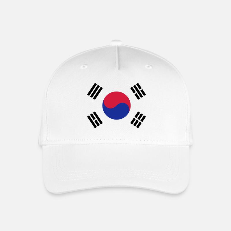 Corée du Sud - Casquette de baseball bio Enfant - blanc