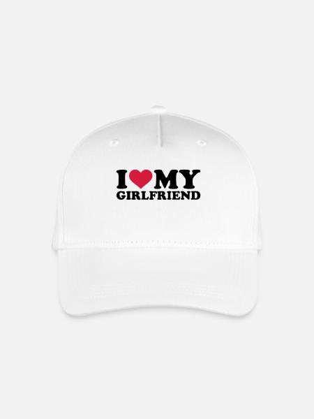 I love my girlfriend - Kinder Bio Basecap - Weiß