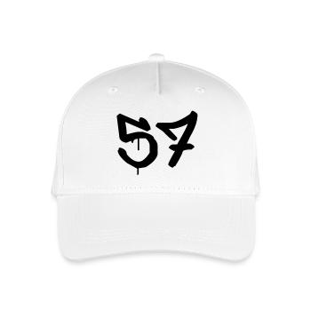 Graffiti : 57 - Organic Kids’ Baseball Cap - white - Front