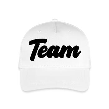 team - Organic Kids’ Baseball Cap - white - Front